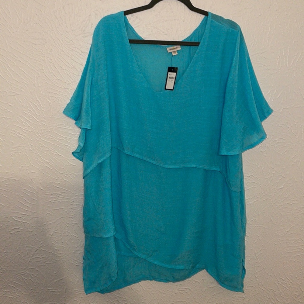 Aqua Tunic Mylah Layer Size 22/24 NWT